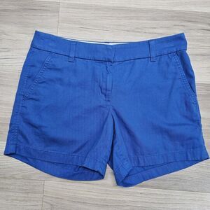 J. Crew Womens Cobalt Blue Chino Shorts Size 4